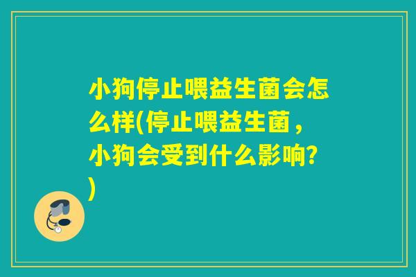 小狗停止喂益生菌会怎么样(停止喂益生菌，小狗会受到什么影响？)