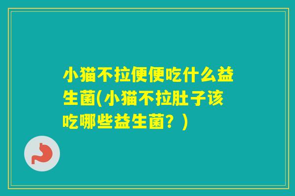 小猫不拉便便吃什么益生菌(小猫不拉肚子该吃哪些益生菌?) 小猫不拉便便吃什么益生菌(小猫不拉肚子该吃哪些益生菌?)