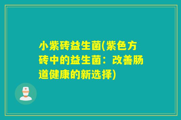 小紫砖益生菌(紫色方砖中的益生菌：改善肠道健康的新选择)