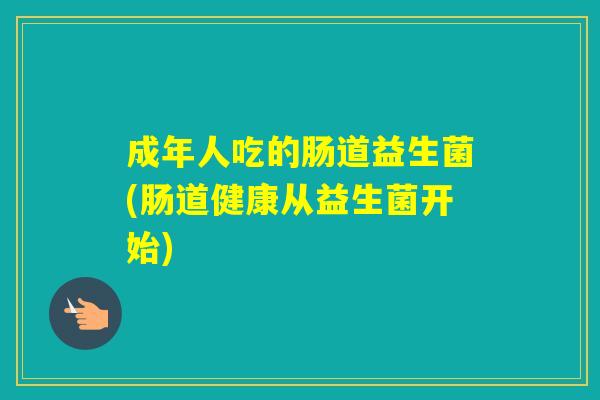 成年人吃的肠道益生菌(肠道健康从益生菌开始)