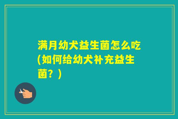 满月幼犬益生菌怎么吃(如何给幼犬补充益生菌?) 满月幼犬益生菌怎么吃(如何给幼犬补充益生菌?)