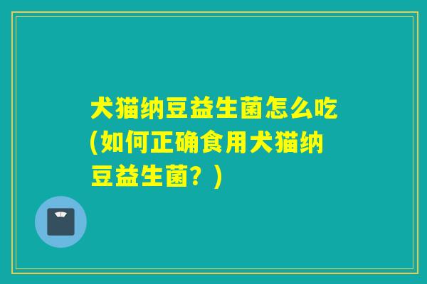犬猫纳豆益生菌怎么吃(如何正确食用犬猫纳豆益生菌？)