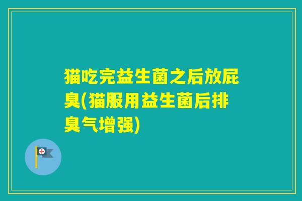 猫吃完益生菌之后放屁臭(猫服用益生菌后排臭气增强)