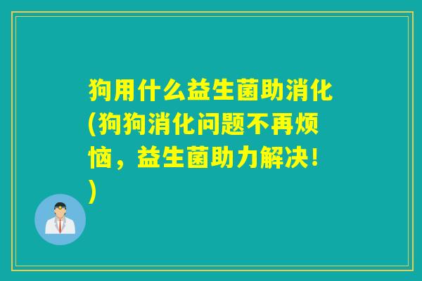 狗用什么益生菌助消化(狗狗消化问题不再烦恼,益生菌助力解决!) 狗用什么益生菌助消化(狗狗消化问题不再烦恼,益生菌助力解决!)