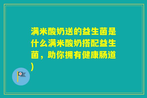 满米酸奶送的益生菌是什么满米酸奶搭配益生菌，助你拥有健康肠道)