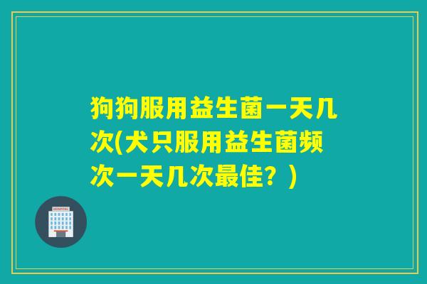 狗狗服用益生菌一天几次(犬只服用益生菌频次一天几次佳？)