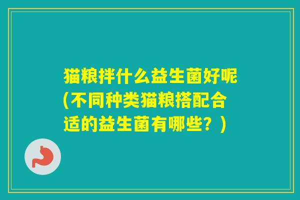 猫粮拌什么益生菌好呢(不同种类猫粮搭配合适的益生菌有哪些？)