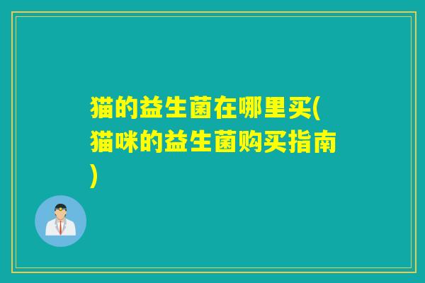 猫的益生菌在哪里买(猫咪的益生菌购买指南)