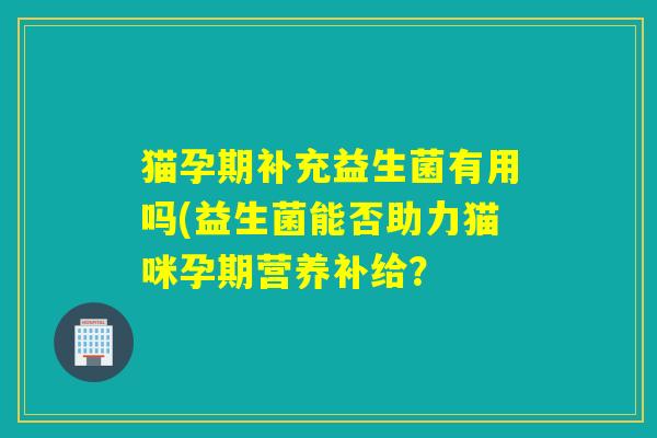 猫孕期补充益生菌有用吗(益生菌能否助力猫咪孕期营养补给？