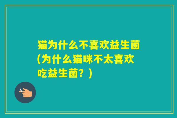 猫为什么不喜欢益生菌(为什么猫咪不太喜欢吃益生菌？)