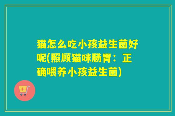 猫怎么吃小孩益生菌好呢(照顾猫咪肠胃：正确喂养小孩益生菌)