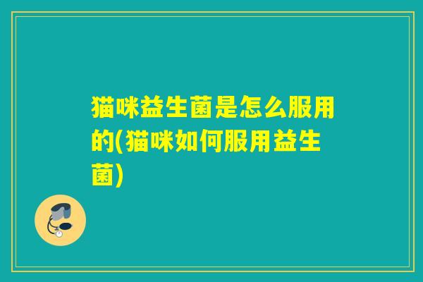 猫咪益生菌是怎么服用的(猫咪如何服用益生菌)