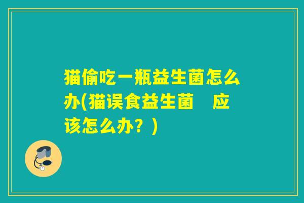 猫偷吃一瓶益生菌怎么办(猫误食益生菌　应该怎么办？)