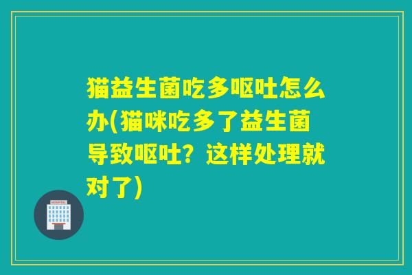 猫益生菌吃多怎么办(猫咪吃多了益生菌导致？这样处理就对了)