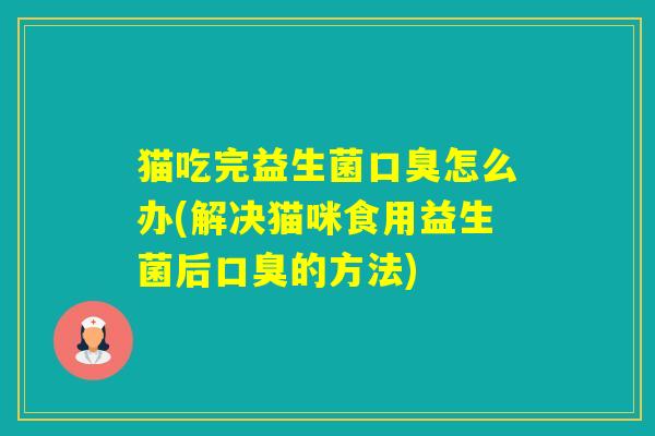 猫吃完益生菌怎么办(解决猫咪食用益生菌后的方法) 猫吃完益生菌怎么办(解决猫咪食用益生菌后的方法)