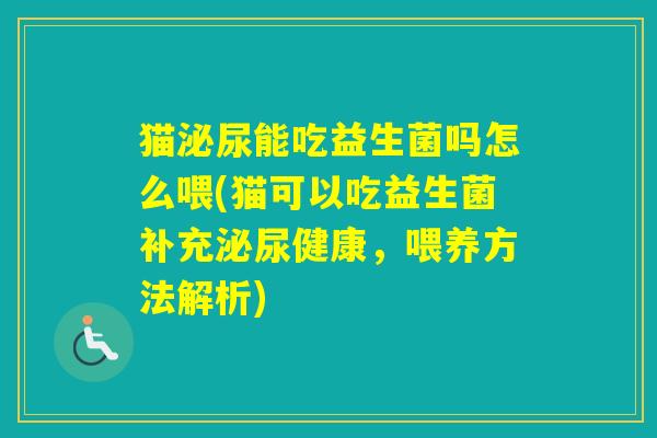 猫能吃益生菌吗怎么喂(猫可以吃益生菌补充健康，喂养方法解析)
