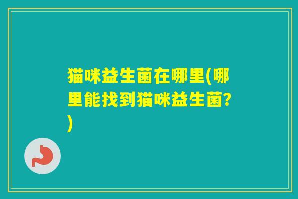 猫咪益生菌在哪里(哪里能找到猫咪益生菌？)