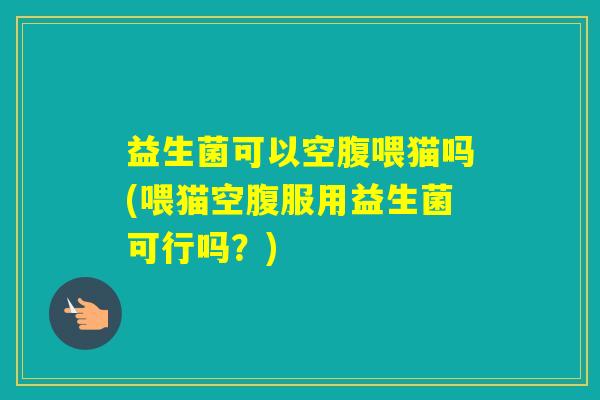 益生菌可以空腹喂猫吗(喂猫空腹服用益生菌可行吗？)