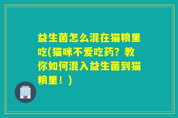 益生菌怎么混在猫粮里吃(猫咪不爱吃药?教你如何混入益生菌到猫粮里!) 益生菌怎么混在猫粮里吃(猫咪不爱吃药?教你如何混入益生菌到猫粮里!)