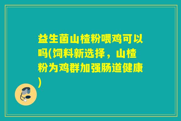 益生菌山楂粉喂鸡可以吗(饲料新选择,山楂粉为鸡群加强肠道健康) 益生菌山楂粉喂鸡可以吗(饲料新选择,山楂粉为鸡群加强肠道健康)
