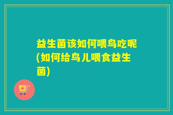 益生菌该如何喂鸟吃呢(如何给鸟儿喂食益生菌)