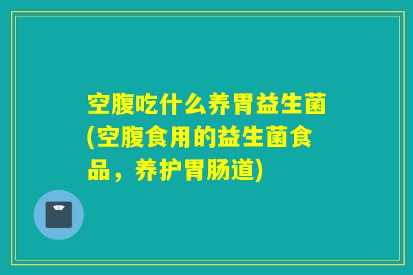 空腹吃什么养胃益生菌(空腹食用的益生菌食品，养护道)