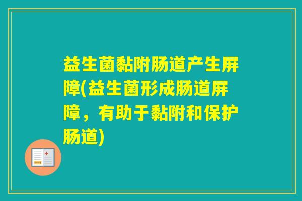 益生菌黏附肠道产生屏障(益生菌形成肠道屏障，有助于黏附和保护肠道)