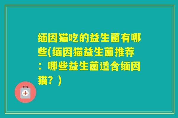 缅因猫吃的益生菌有哪些(缅因猫益生菌推荐：哪些益生菌适合缅因猫？)