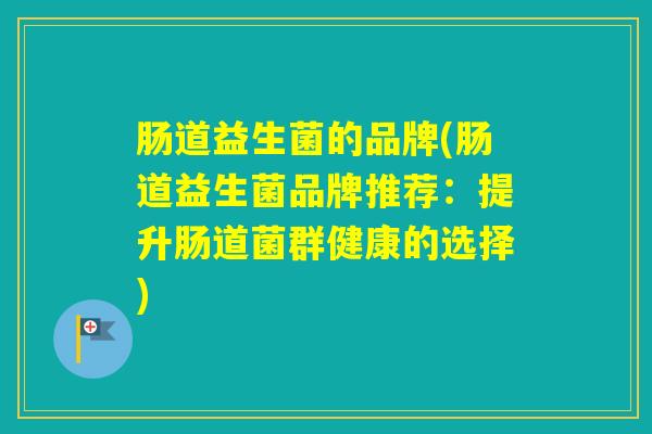 肠道益生菌的品牌(肠道益生菌品牌推荐：提升肠道菌群健康的选择)