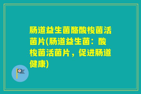 肠道益生菌酪酸梭菌活菌片(肠道益生菌：酸梭菌活菌片，促进肠道健康)