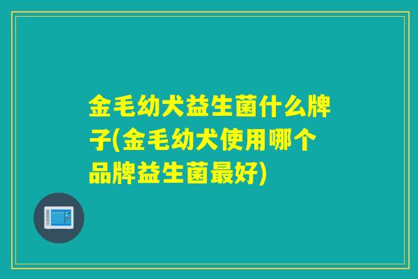 金毛幼犬益生菌什么牌子(金毛幼犬使用哪个品牌益生菌好) 金毛幼犬益生菌什么牌子(金毛幼犬使用哪个品牌益生菌好)