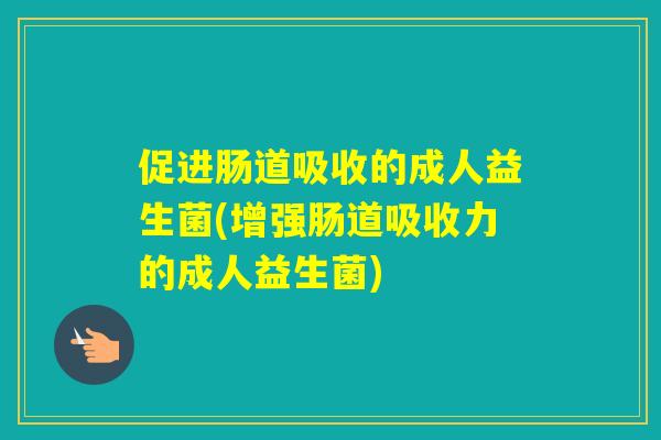促进肠道吸收的成人益生菌(增强肠道吸收力的成人益生菌)