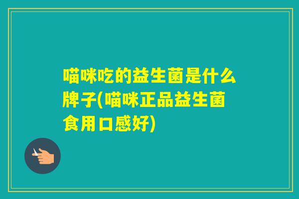喵咪吃的益生菌是什么牌子(喵咪正品益生菌食用口感好)