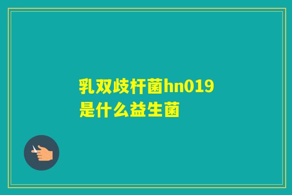 乳双歧杆菌hn019是什么益生菌