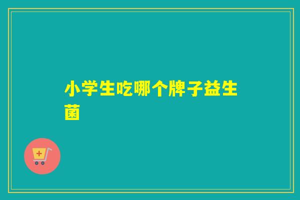 小学生吃哪个牌子益生菌 小学生吃哪个牌子益生菌