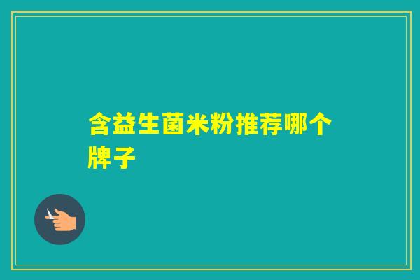 含益生菌米粉推荐哪个牌子