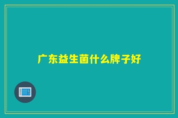 广东益生菌什么牌子好