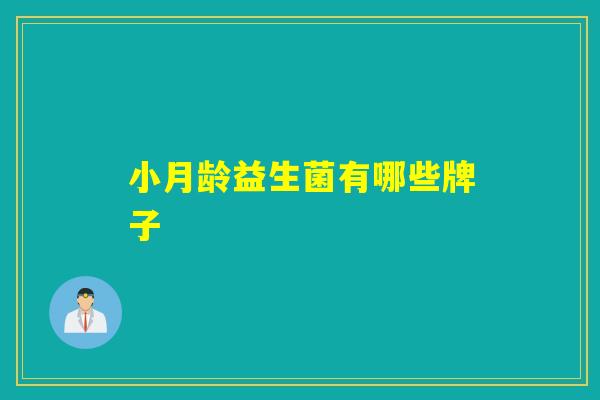 小月龄益生菌有哪些牌子