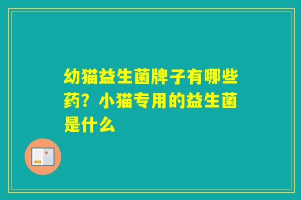 幼猫益生菌牌子有哪些药?小猫专用的益生菌是什么 幼猫益生菌牌子有哪些药?小猫专用的益生菌是什么