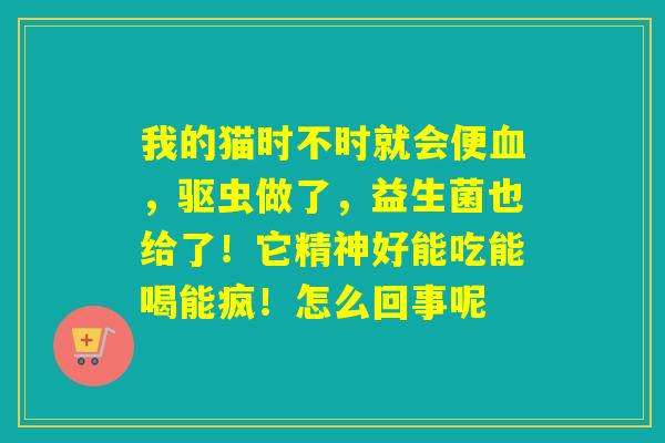 我的猫时不时就会便,驱虫做了,益生菌也给了!它精神好能吃能喝能疯!怎么回事呢 我的猫时不时就会便,驱虫做了,益生菌也给了!它精神好能吃能喝能疯!怎么回事呢