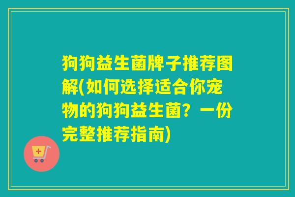 狗狗益生菌牌子推荐图解(如何选择适合你宠物的狗狗益生菌？一份完整推荐指南)