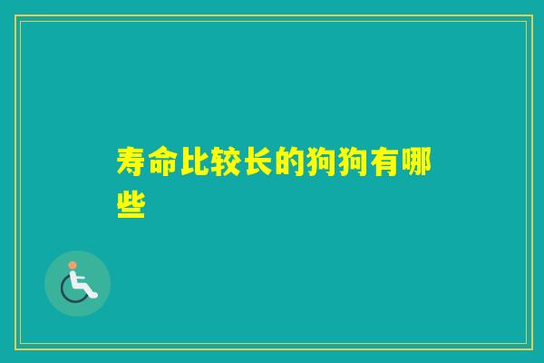 寿命比较长的狗狗有哪些 寿命比较长的狗狗有哪些