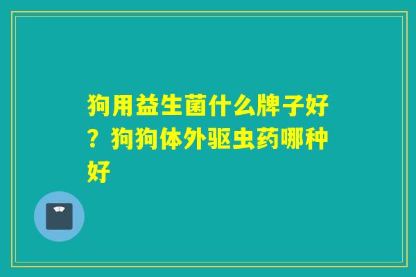 狗用益生菌什么牌子好？狗狗体外驱虫药哪种好