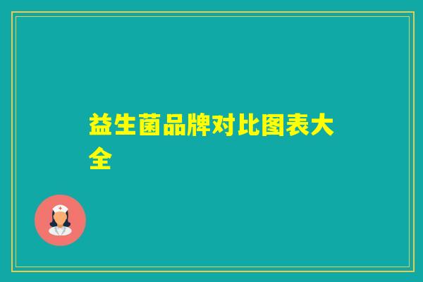 益生菌品牌对比图表大全