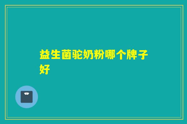 益生菌驼奶粉哪个牌子好