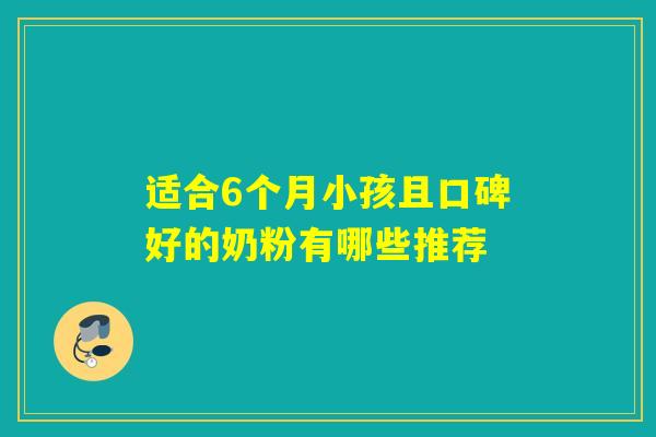 适合6个月小孩且口碑好的奶粉有哪些推荐