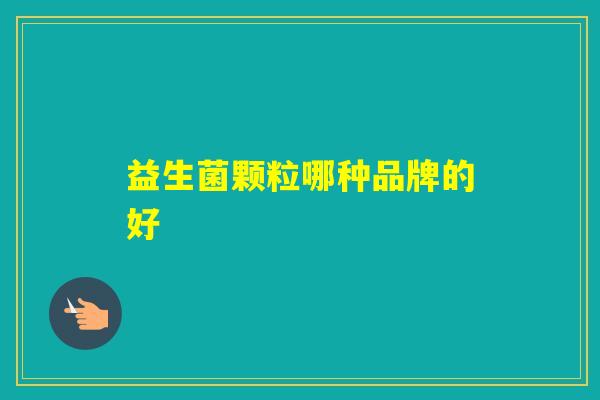 益生菌颗粒哪种品牌的好