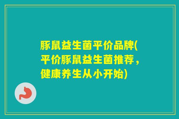 豚鼠益生菌平价品牌(平价豚鼠益生菌推荐，健康养生从小开始)