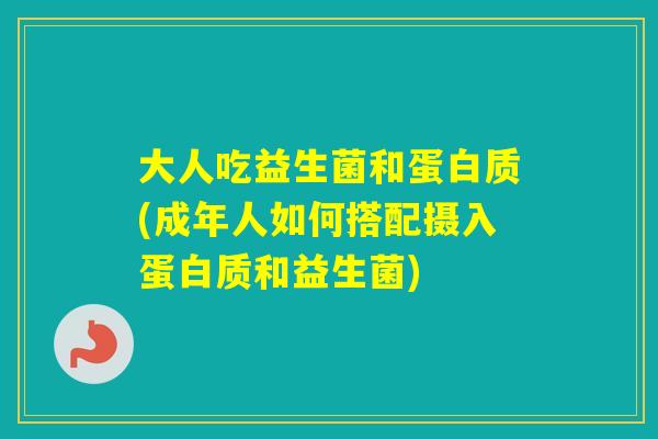 大人吃益生菌和蛋白质(成年人如何搭配摄入蛋白质和益生菌)