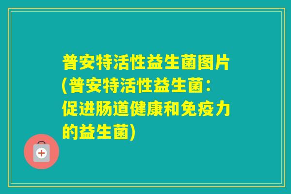 普安特活性益生菌图片(普安特活性益生菌：促进肠道健康和免疫力的益生菌)